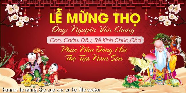 banner le mung tho cua cac cu ba file vector